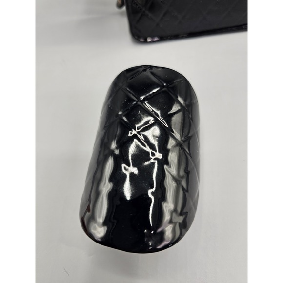 Vintage Jim Bailey Black Quilted Black Gold Luxury Purse Teapot Limited Edition - Picture 10 of 16